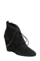 Women's Ukies Maureen Genuine Shearling Lined Wedge Bootie M - Black