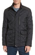 Men's Cole Haan Herringbone Yoke Quilted Jacket - Black