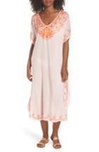 Women's Echo Embroidered Cover-up Caftan - Pink