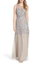 Women's Adrianna Papell Embellished Gown - Grey