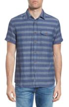 Men's Grayers Folsom Stripe Short Sleeve Sport Shirt - Blue