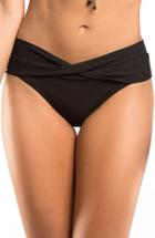 Women's Robin Piccone Twist Waist Bikini Bottoms - Black