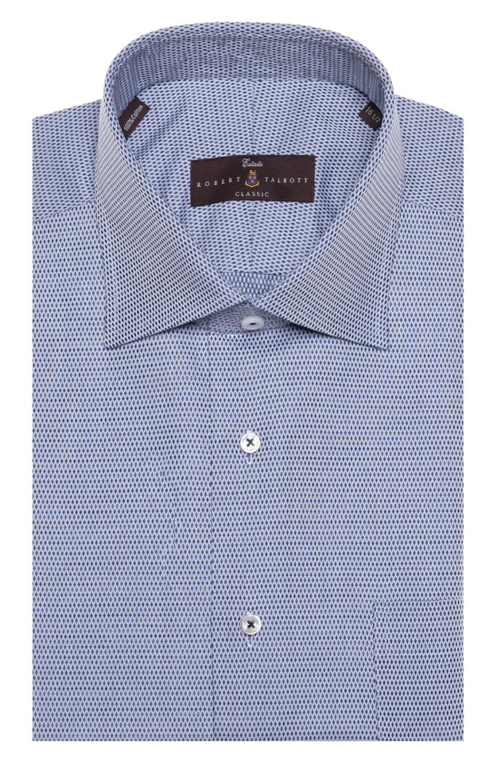 Men's Robert Talbott Tailored Fit Geometric Dress Shirt - Blue