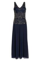 Women's Pisarro Nights Beaded Tiered Popover Gown - Blue