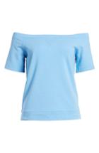 Women's Treasure & Bond Off The Shoulder Sweatshirt - Blue