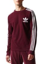 Men's Adidas 3-stripe Pique T-shirt, Size - Burgundy