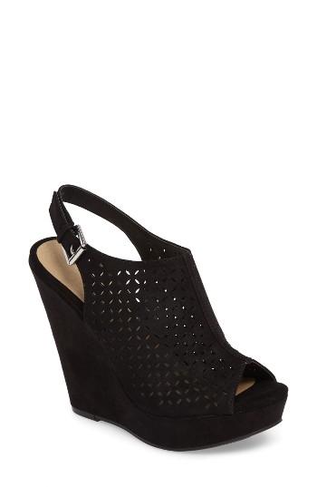 Women's Chinese Laundry Matilda Wedge Sandal M - Black