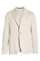 Men's Eleventy Jersey Trim Fit Linen & Cotton Blazer R Eu - Grey