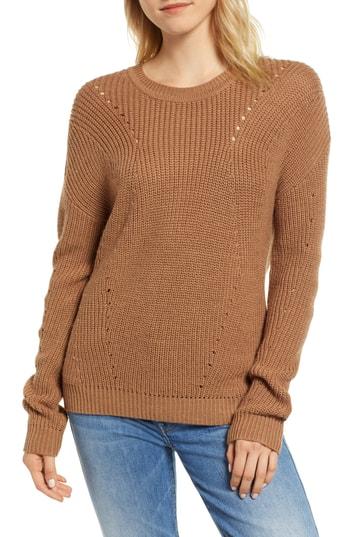 Women's Velvet By Graham & Spencer Crewneck Sweater - Brown