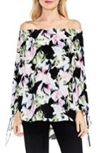 Women's Vince Camuto Glacier Floral Off The Shoulder Top - Black