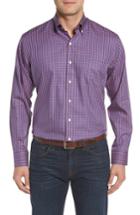 Men's Peter Millar Queen Anne Regular Fit Gingham Sport Shirt - Purple