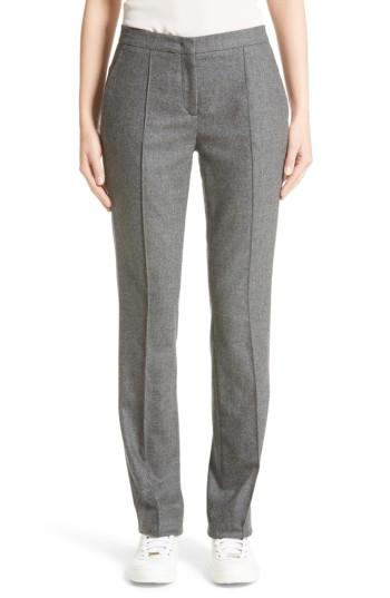 Women's Fabiana Filippi High Waist Flannel Trousers Us / 40 It - Grey