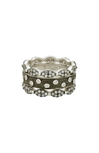 Women's Freida Rothman Instrial Finish Set Of 3 Stackable Rings