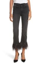 Women's Frame Le High Straight High Rise Feather Hem Jeans - Grey