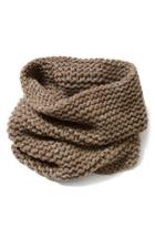 Women's Lafayette 148 New York Hand Knit Metallic Cashmere Tube Scarf, Size - Beige