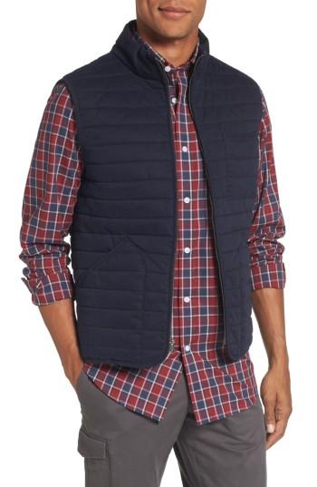 Men's Nordstrom Men's Shop Quilted Twill Vest - Blue