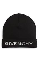 Men's Givenchy Logo Beanie - Black
