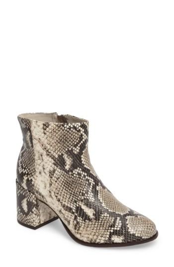 Women's Johnston & Murphy Finley Block Heel Bootie M - Beige
