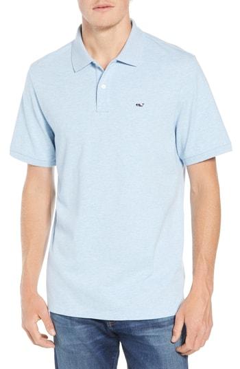 Men's Vineyard Vines Fit Pique Polo, Size Large - Blue