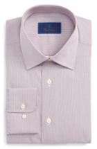Men's David Donahue Regular Fit Check Dress Shirt 32/33 - Red