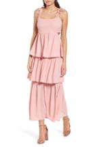Women's Lost Ink Tiered Maxi Dress, Size - Pink