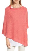 Women's Eileen Fisher Organic Linen & Cotton Poncho, Size - Pink