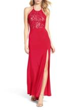 Women's Morgan & Co. Lace Gown /8 - Red