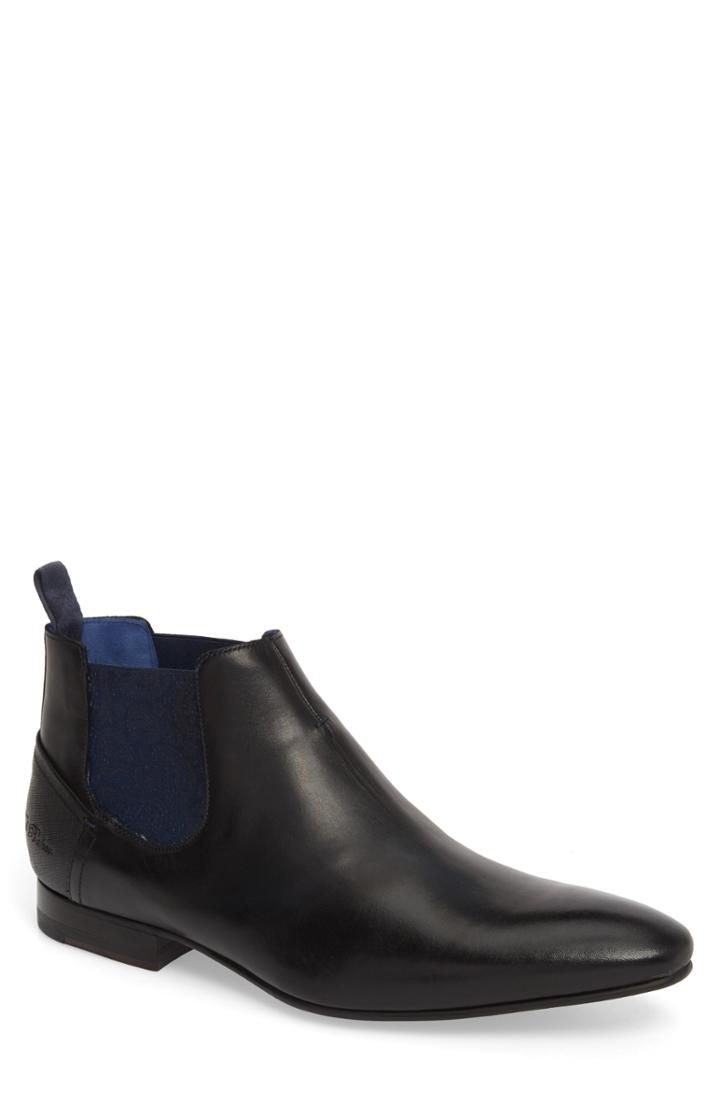 Men's Ted Baker London Lowpez Mid Chelsea Boot .5 M - Black