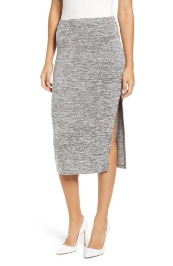 Women's Leith High Slit Marled Midi Skirt - Grey