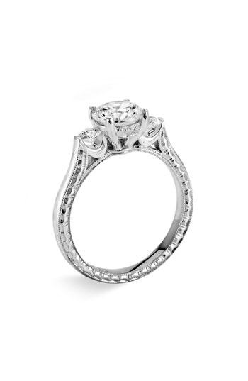 Women's Jack Kelege 'silhouette' Platinum 3-stone Engagement Ring Setting