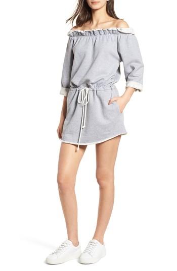 Women's Kendall + Kylie Off The Shoulder Dress - Grey