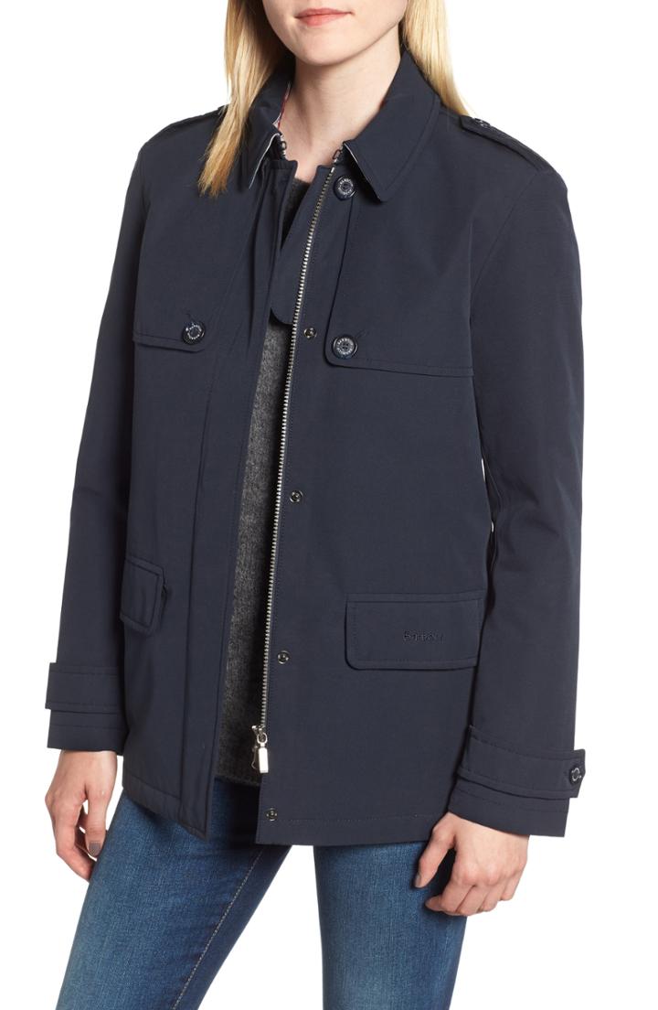 Women's Barbour Rothesay Waterproof Jacket Us / 10 Uk - Blue