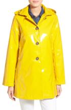 Women's Jane Post 'princess' Rain Slicker With Detachable Hood - Yellow