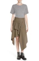 Women's 3.1 Phillip Lim Mixed Media Wool & Cotton T-shirt Dress - Green