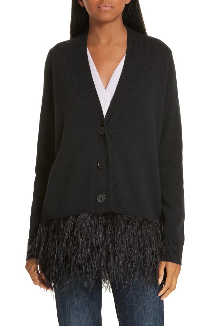 Women's Michael Stars Chenille V-neck Sweater - Blue