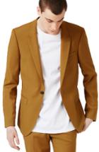 Men's Topman Ultra Skinny Fit Suit Jacket - Yellow