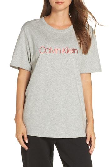 Women's Calvin Klein Monogram Lounge Tee - Black