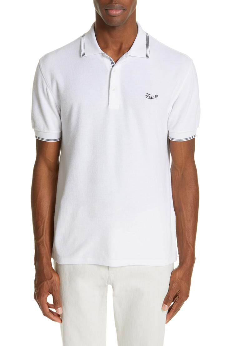 Men's Ermenegildo Zegna French Terry Polo Shirt