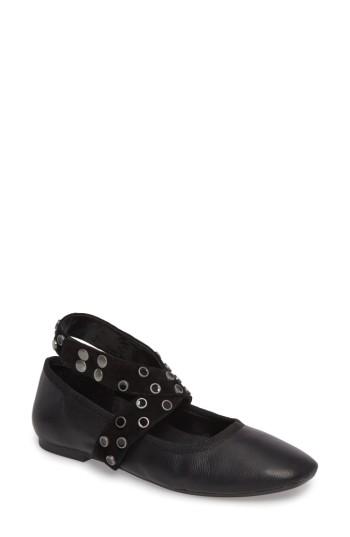 Women's M4d3 Carla Wraparound Ankle Strap Flat .5 M - Black