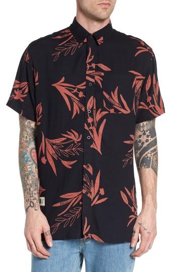 Men's Lira Clothing Simmer Short Sleeve Shirt, Size - Black