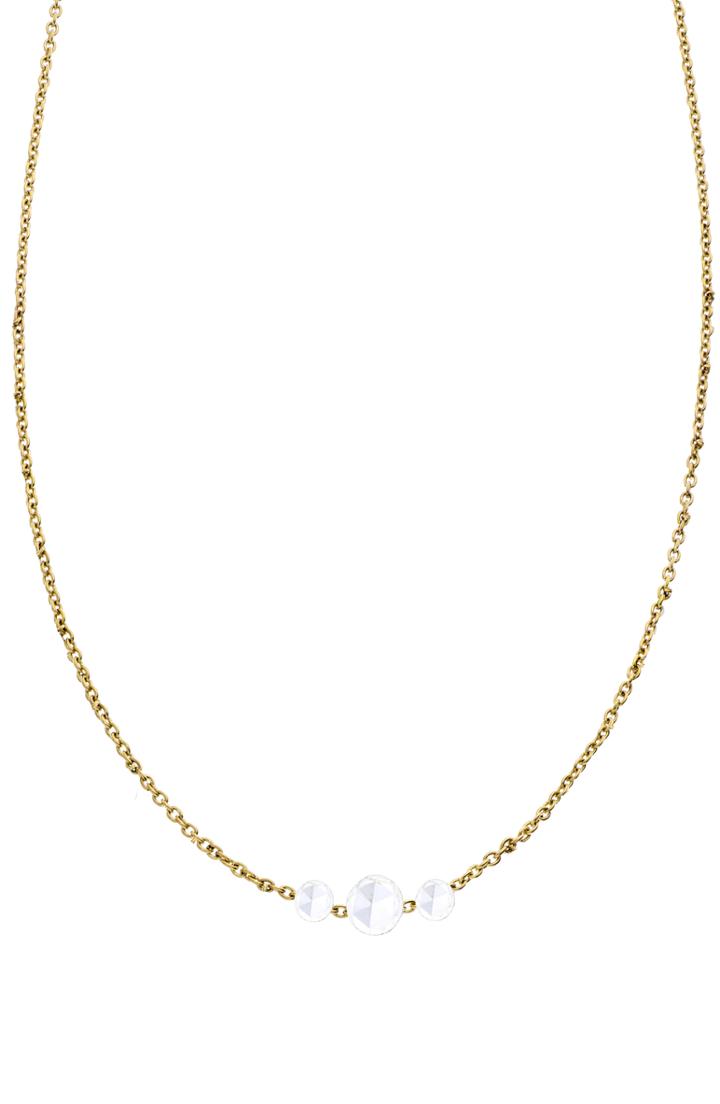 Women's Sethi Couture Rose Cut 3-stone Diamond Necklace