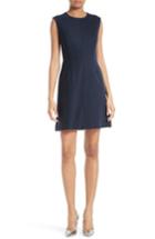 Women's Diane Von Furstenberg Satin Yoke Fit & Flare Dress