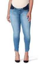 Women's Good American Good Mama The Honeymoon Low Rise Cascade Hem Maternity Skinny Jeans W - Blue