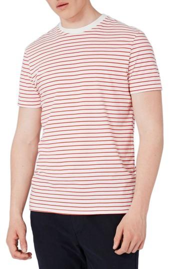 Men's Topman Stripe T-shirt - Red
