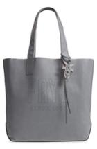 Frye Carson Perforated Logo Leather Tote - Grey