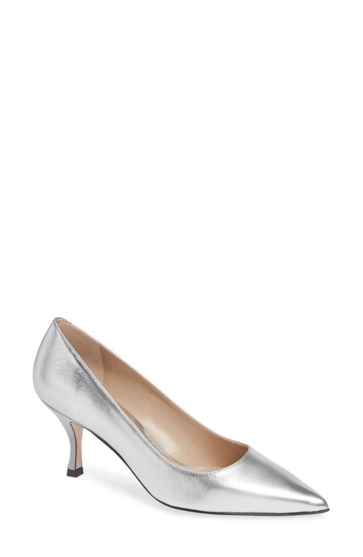 Women's Stuart Weitzman Tippi 70 Pointy Toe Pump .5 M - Grey