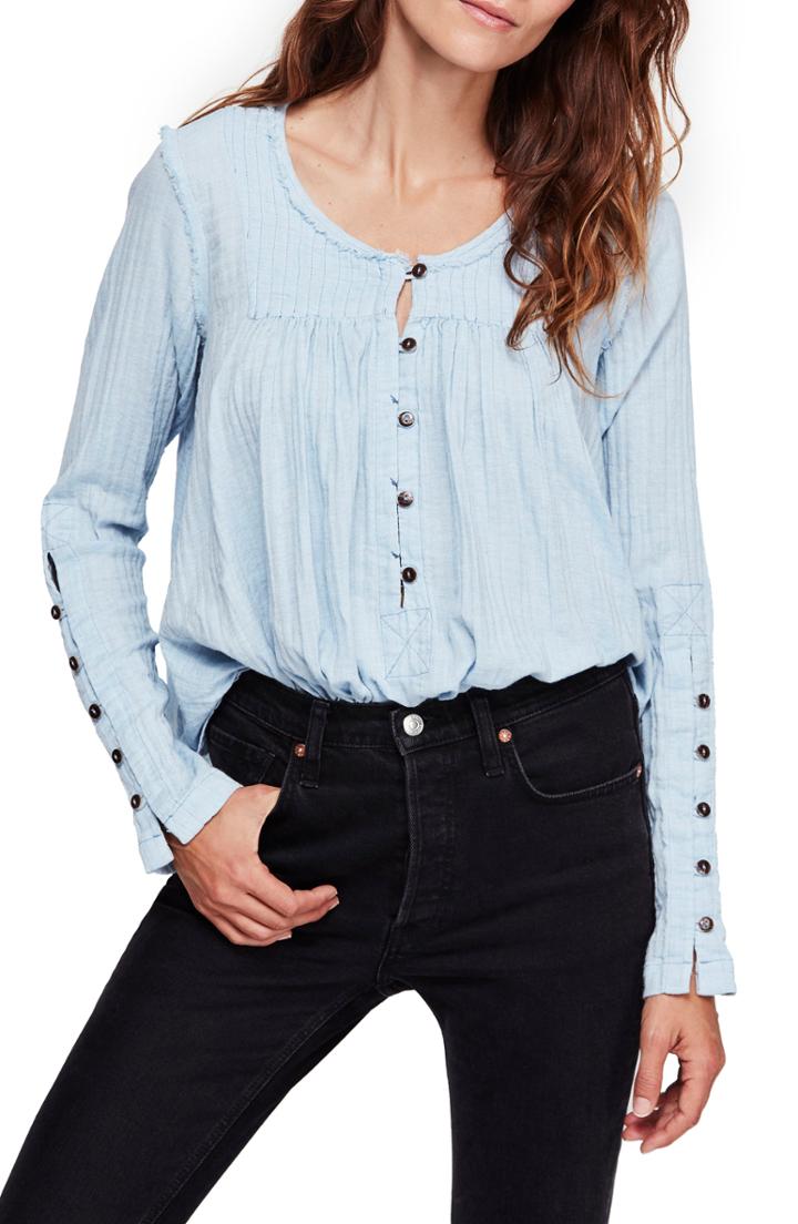 Women's Free People Sand Dune Tunic - Blue