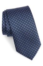 Men's Salvatore Ferragamo Jacquard Medallion Silk Tie, Size - Blue