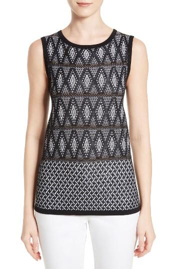 Women's St. John Collection Adina Jacquard Knit Shell