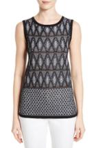 Women's St. John Collection Adina Jacquard Knit Shell
